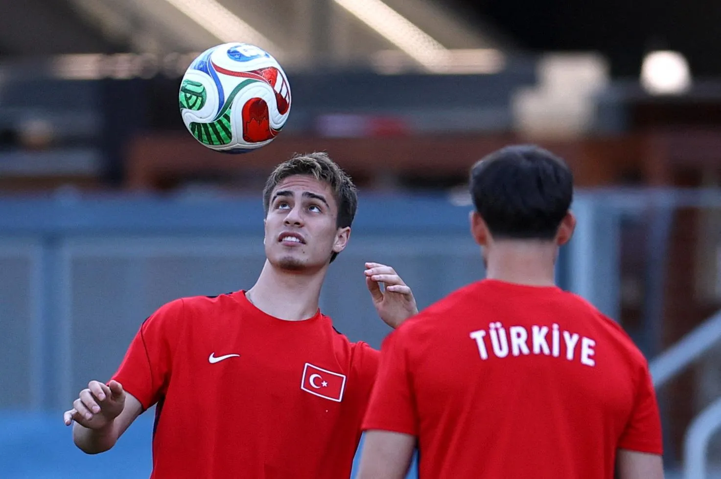 Turkey's Kenan Yildiz during training 