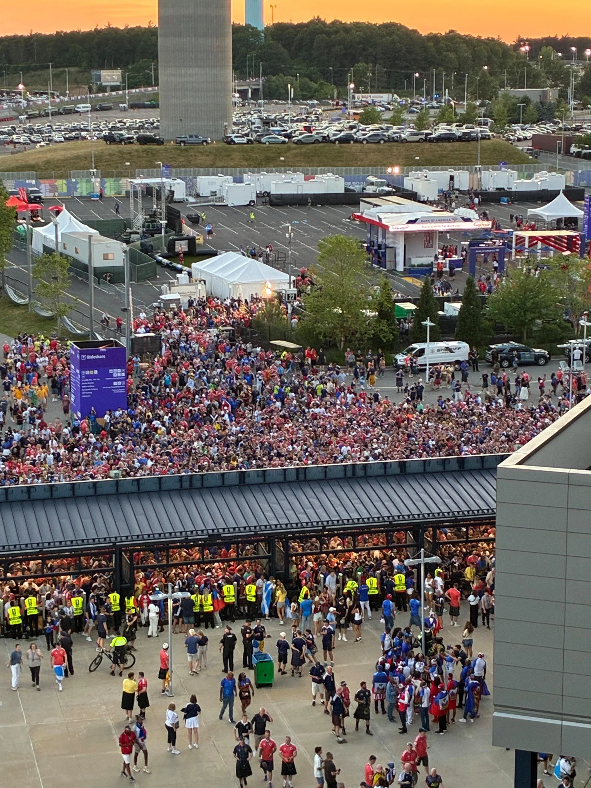 Scotland and Haiti fans queue outside Boston Stadium