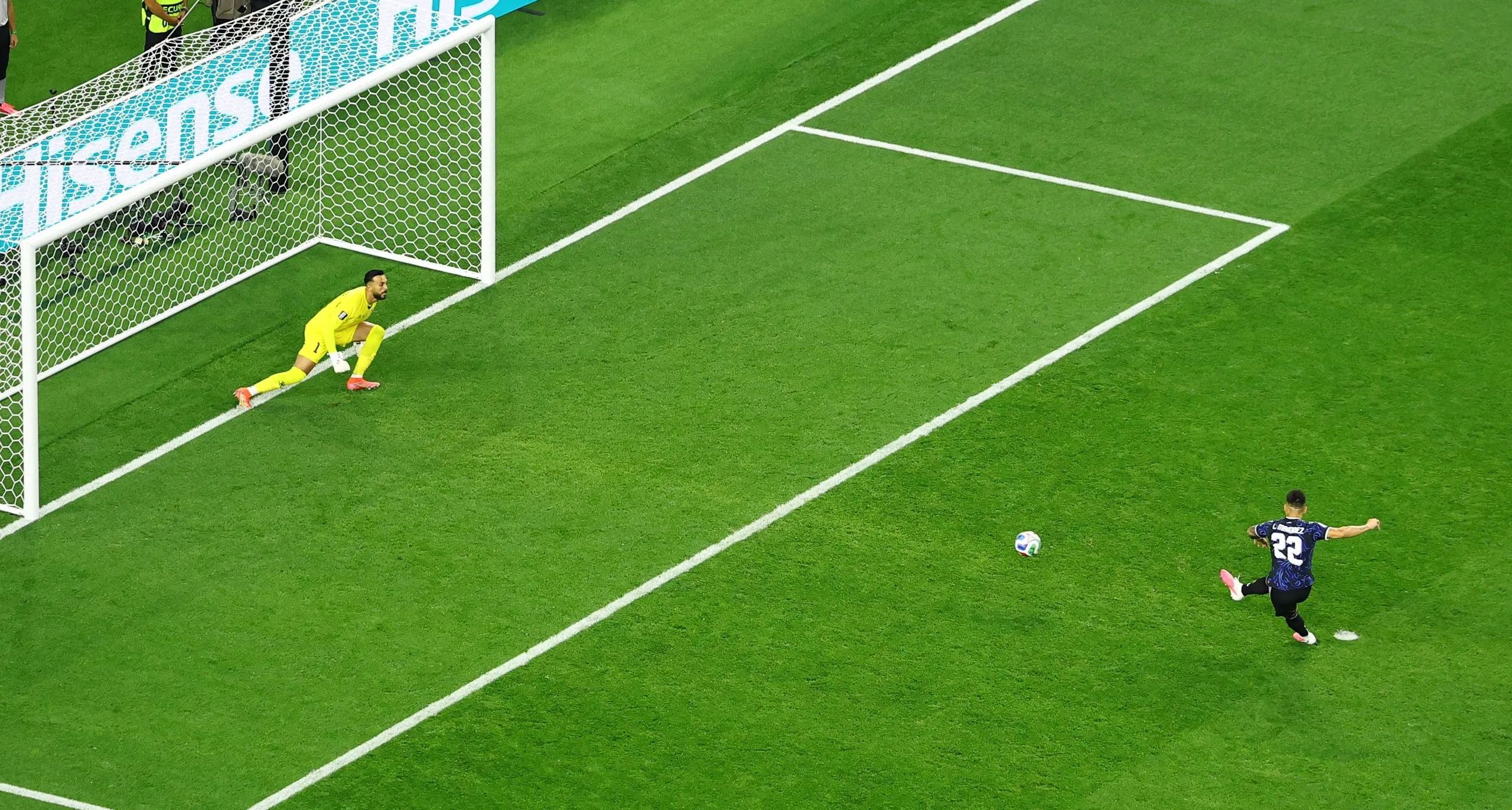 Lautaro Martinez scores for Argentina