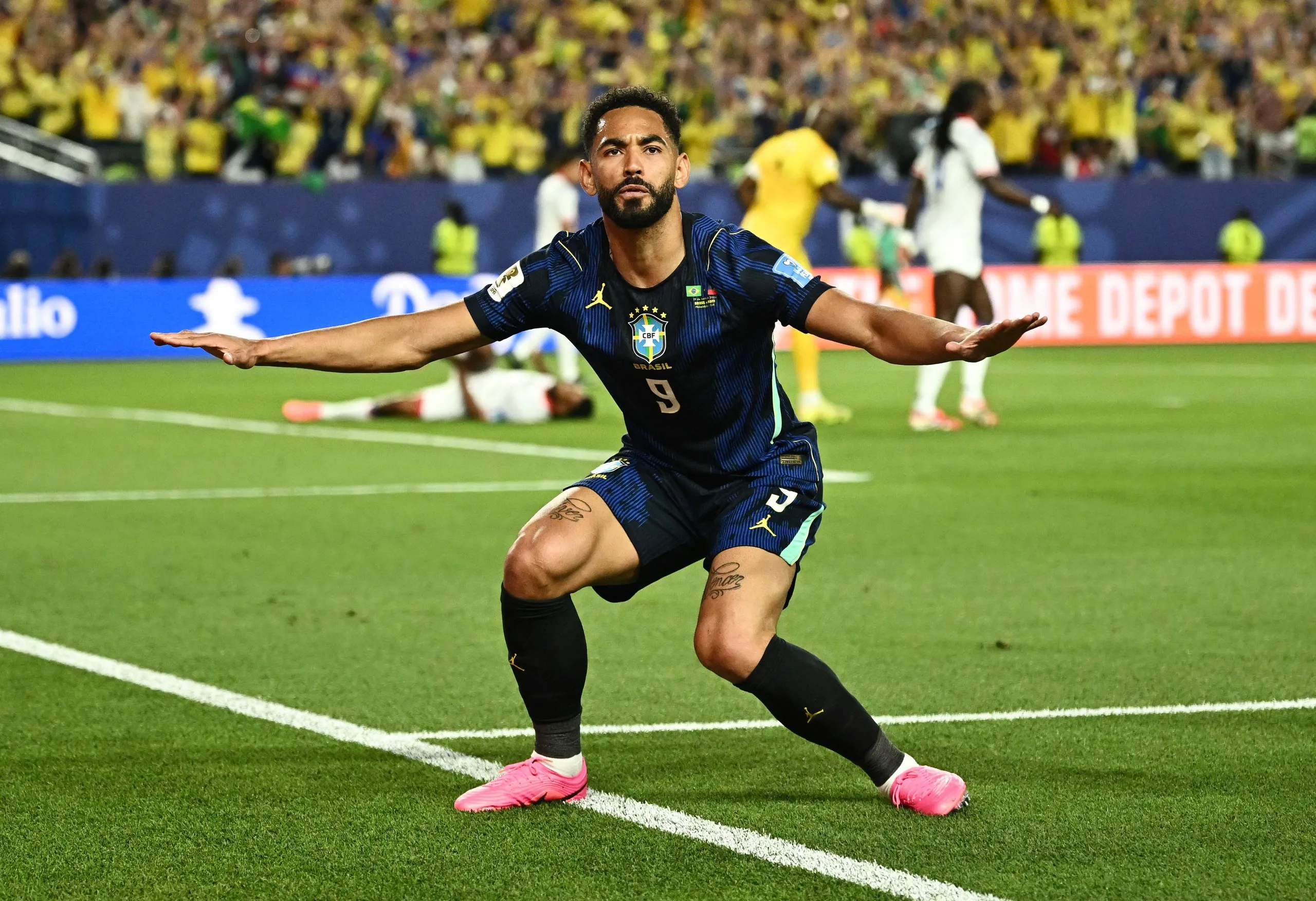 Brazil's Matheus Cunha celebrates