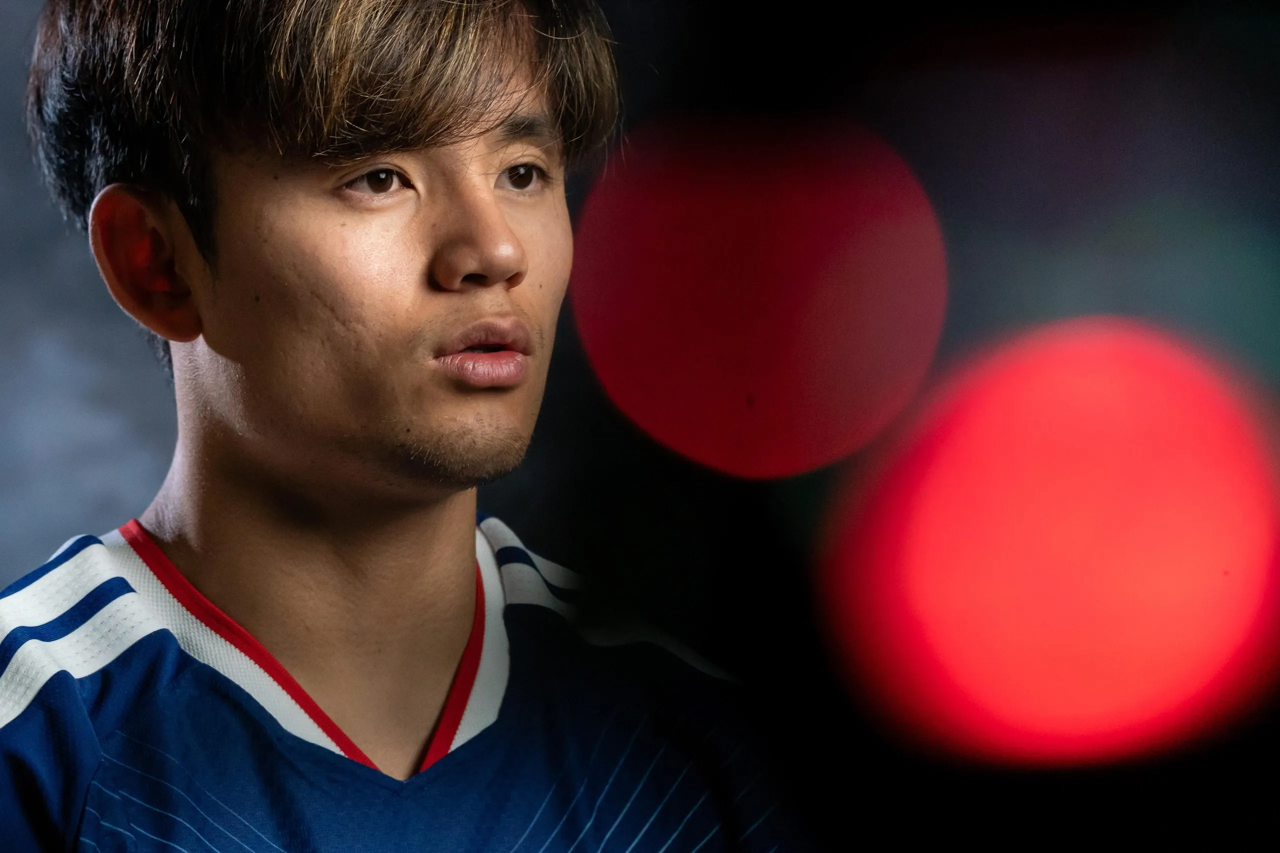 Takefusa Kubo during an interview.