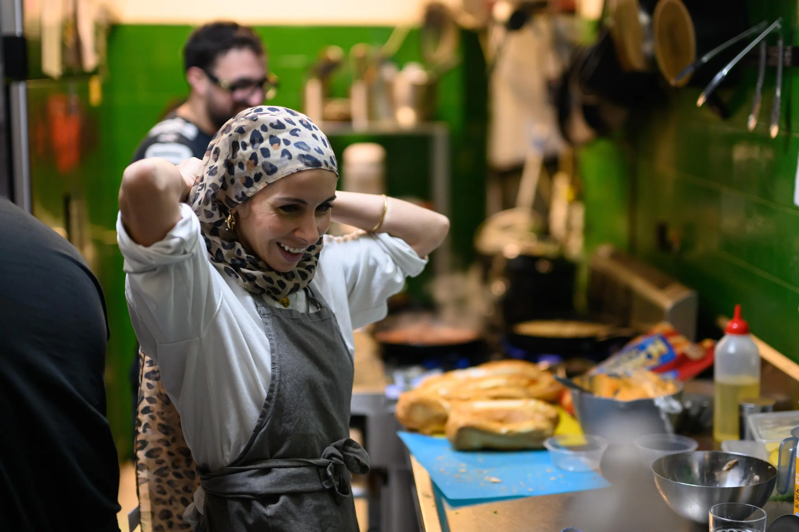 The kitchen in full swing at Cafe Tanja on Sunday