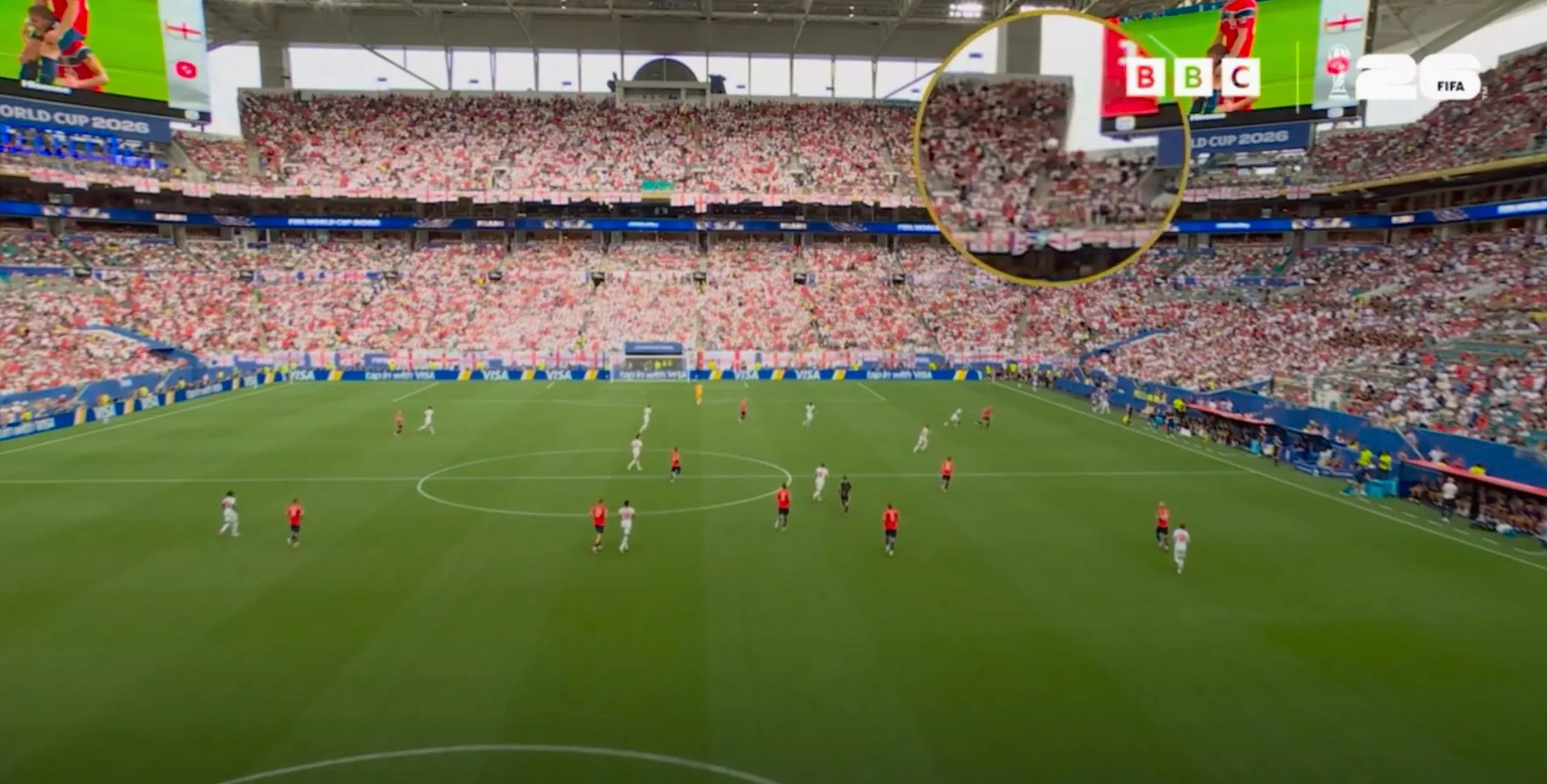 Ørjan Håskjold Nyland’s goal-kick late in the first-half of Norway’s World Cup quarter-final with England is intercepted by Elliot Anderson