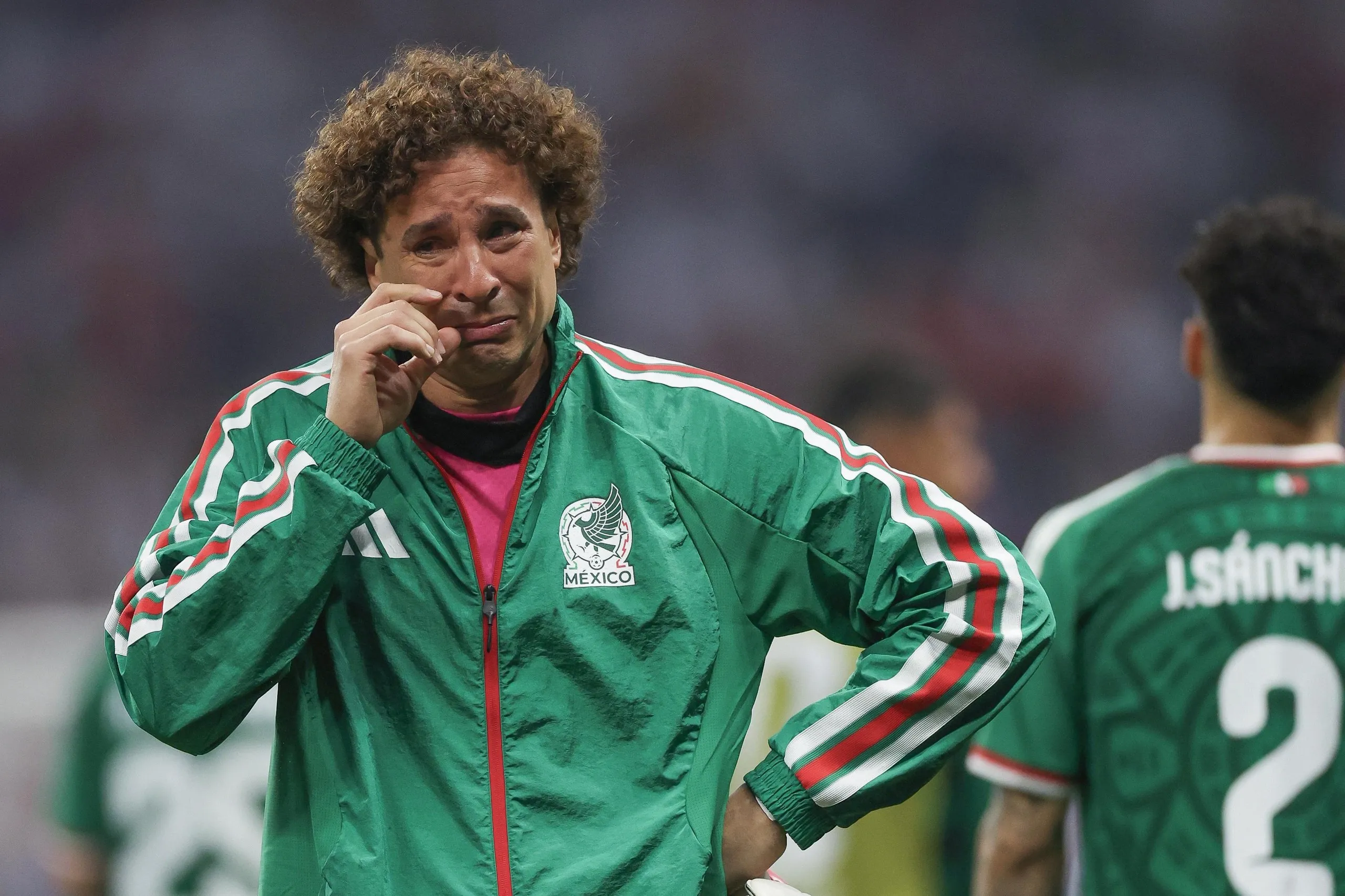 Guillermo Ochoa shows his emotions after Mexico’s exit against England