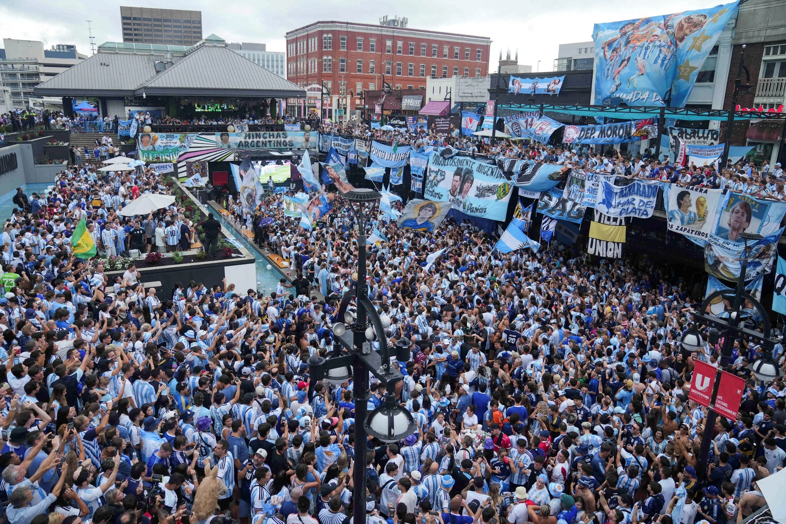 Argentina fans gather at Underground Atlanta