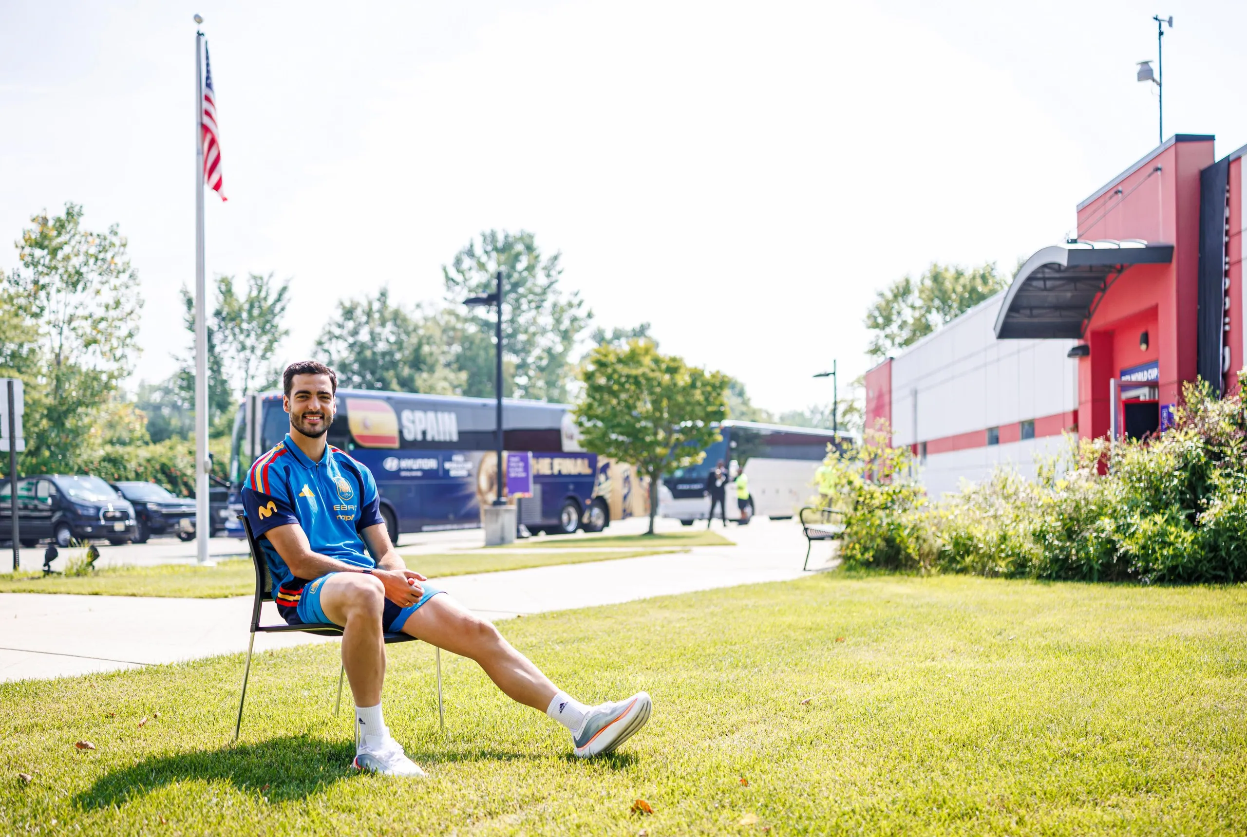 Mikel Merino at Spain’s training ground