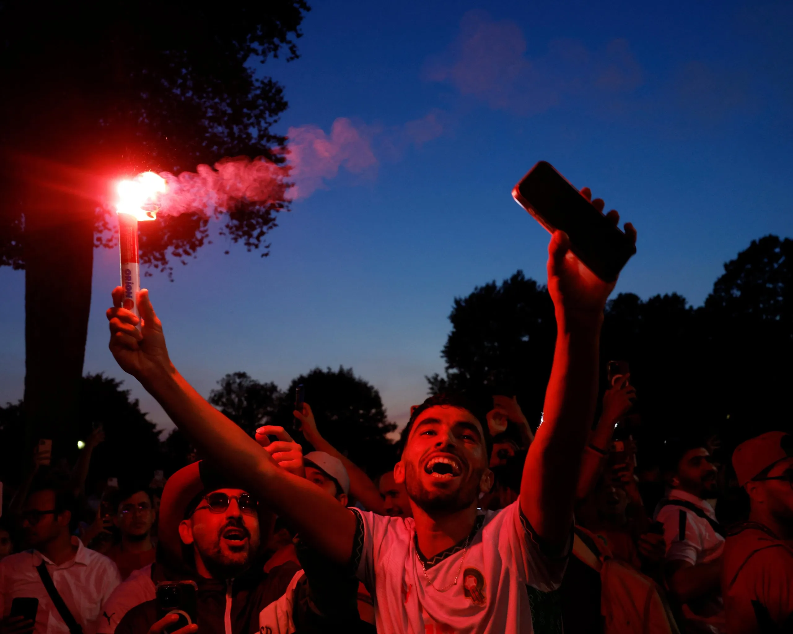 The Moroccan fans are primed for a huge occasion.